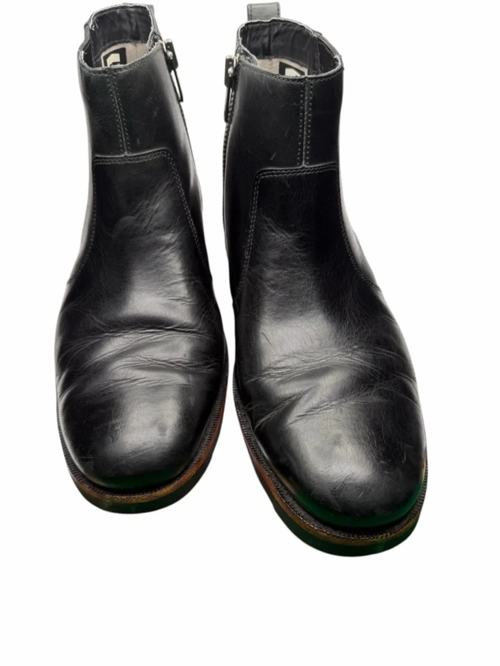 Timberland Kendrick black leather Chelsea boot with zippers GENTLY USED 10.5